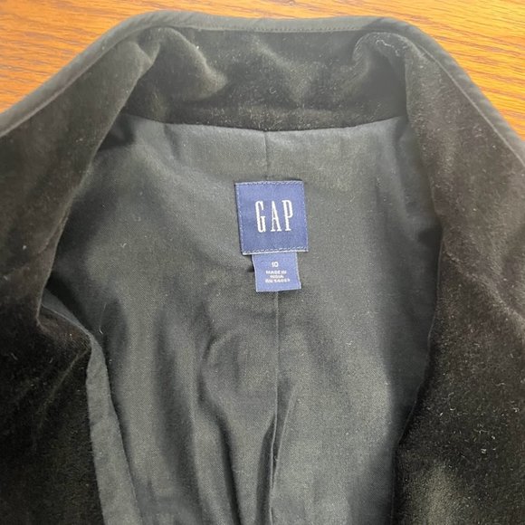 GAP - Vintage Velvet Blazer Coat Black - 10 - Classic Gap - Picture 4 of 9